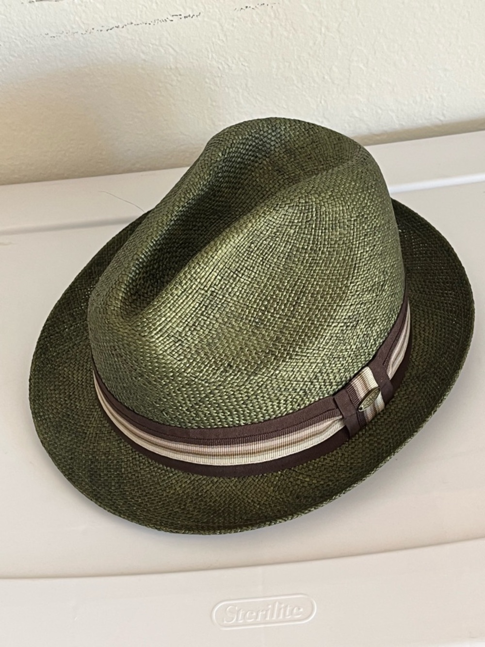 Scala Straw Hat Stingy Brim Mens M Handmade